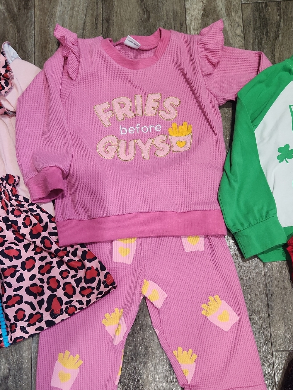 Pink "Fries Before Guys" Two-Piece Set